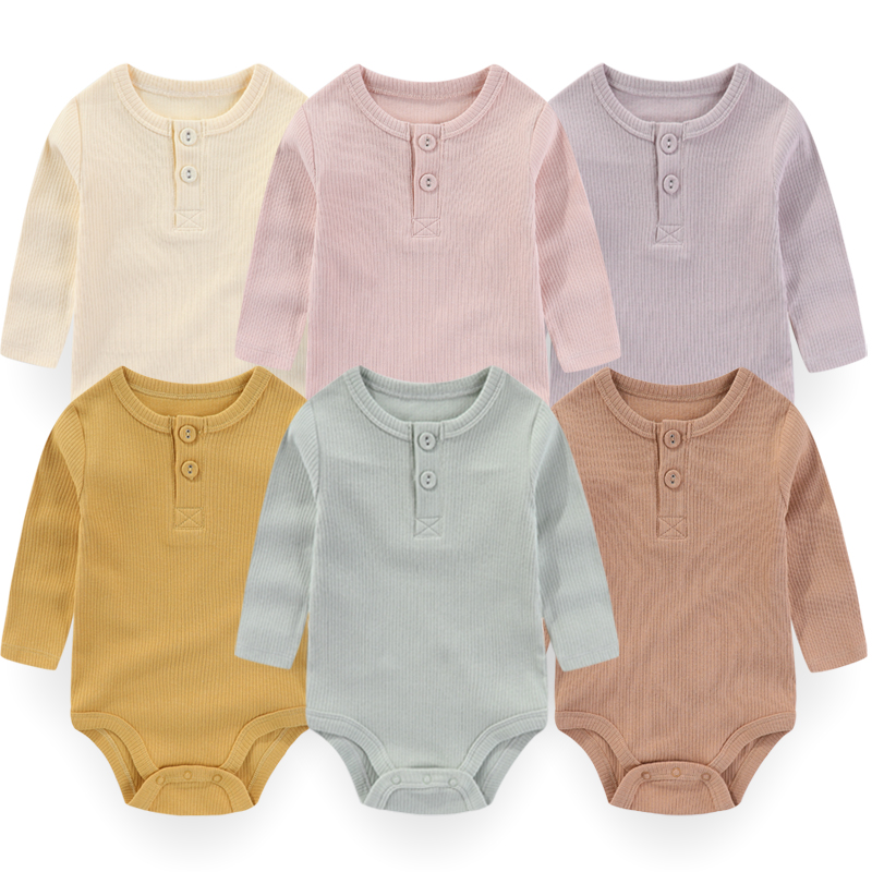 Baby Food For 6 Months - 1-Piece Solid Color Unisex Baby Bodysuit