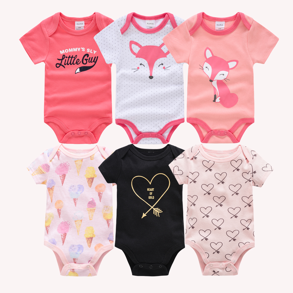 Baby Food For 6 Months - Kavkas Baby Girls Bodysuits 6/3 pcs/lot