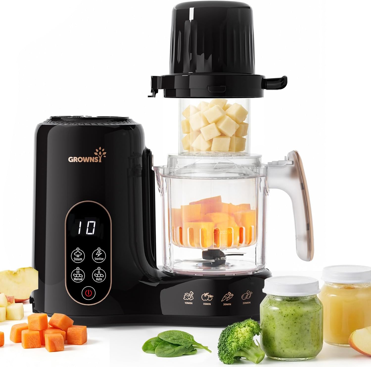 Baby Food Maker And Steamer - Baby Food Maker with Dual-Layer Steam