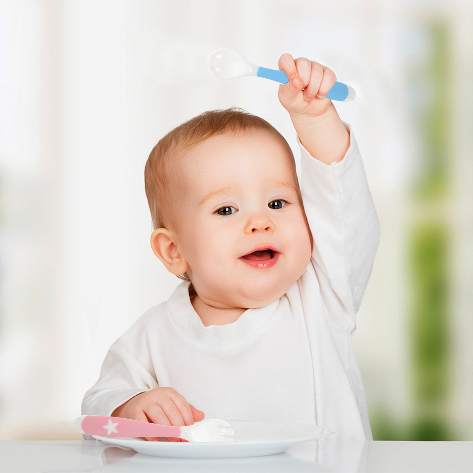 Baby Food Weaning - 4Pcs Baby Spoon and Fork Set