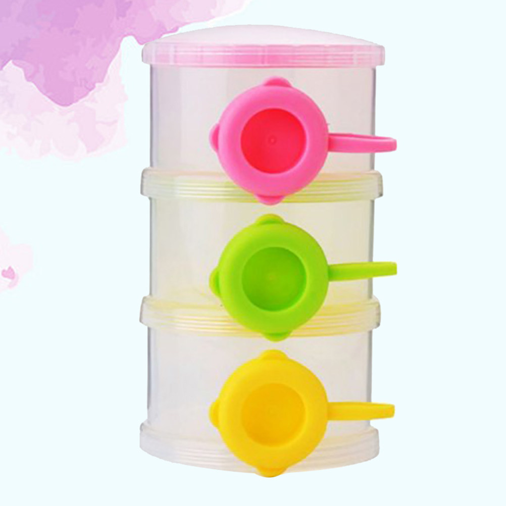 Snack Container Travel - 3 Layers Baby Milk Powder Dispenser