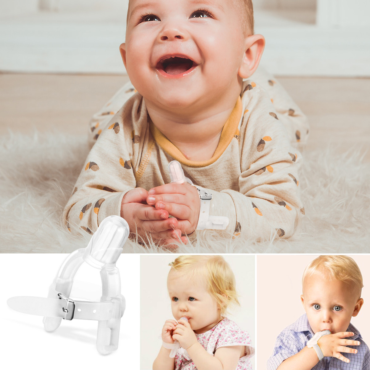 Baby Food For 6 Months - Anti-Bite Baby Finger Cover Thumb Forefinger