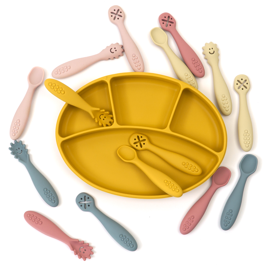 3PCS Silicone Spoon Fork For B - Baby Food Eating avis et prix