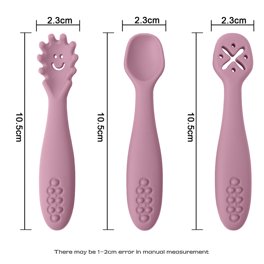 3PCS Silicone Spoon Fork For B - Baby Food Eating avis et prix