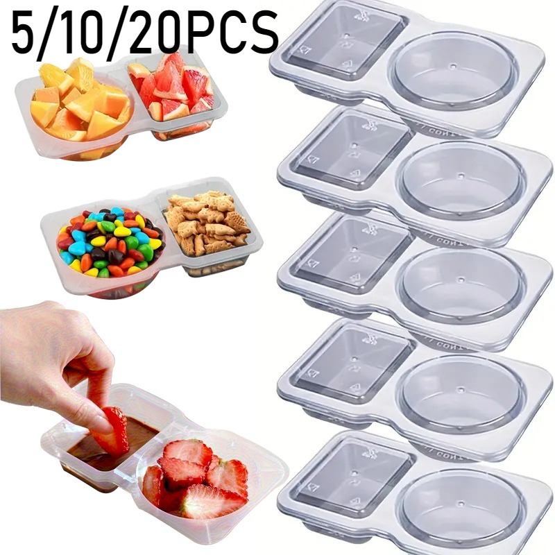 5/10/20PCS Double Compartment  - Snack Container Travel avis et prix