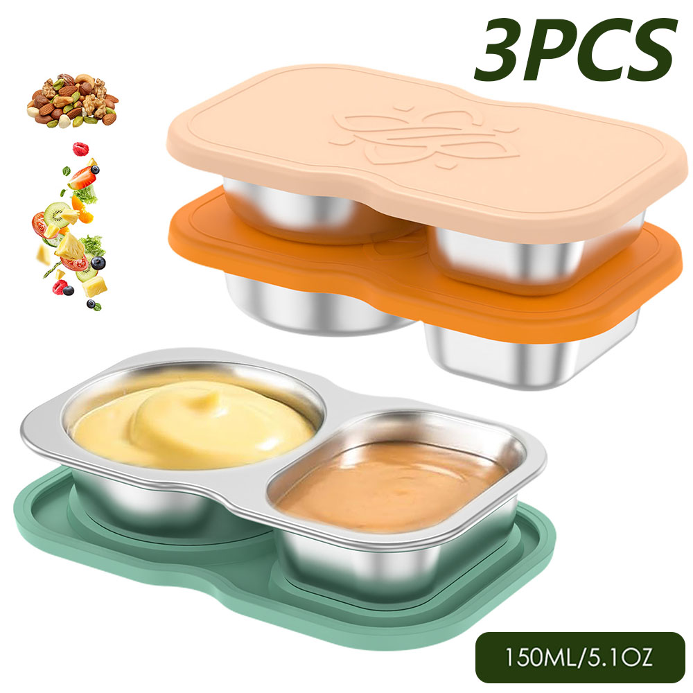 3Pcs 150ml Double Compartment  - Snack Container Travel avis et prix
