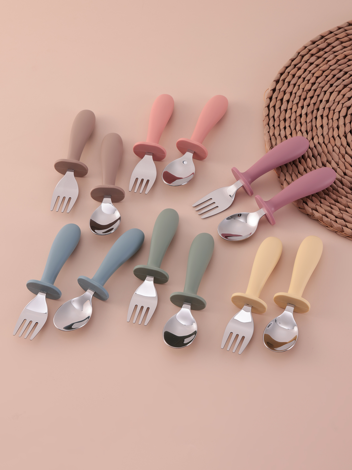 2PCS Stainless Steel Fork Spoo - Baby Food Weaning avis et prix