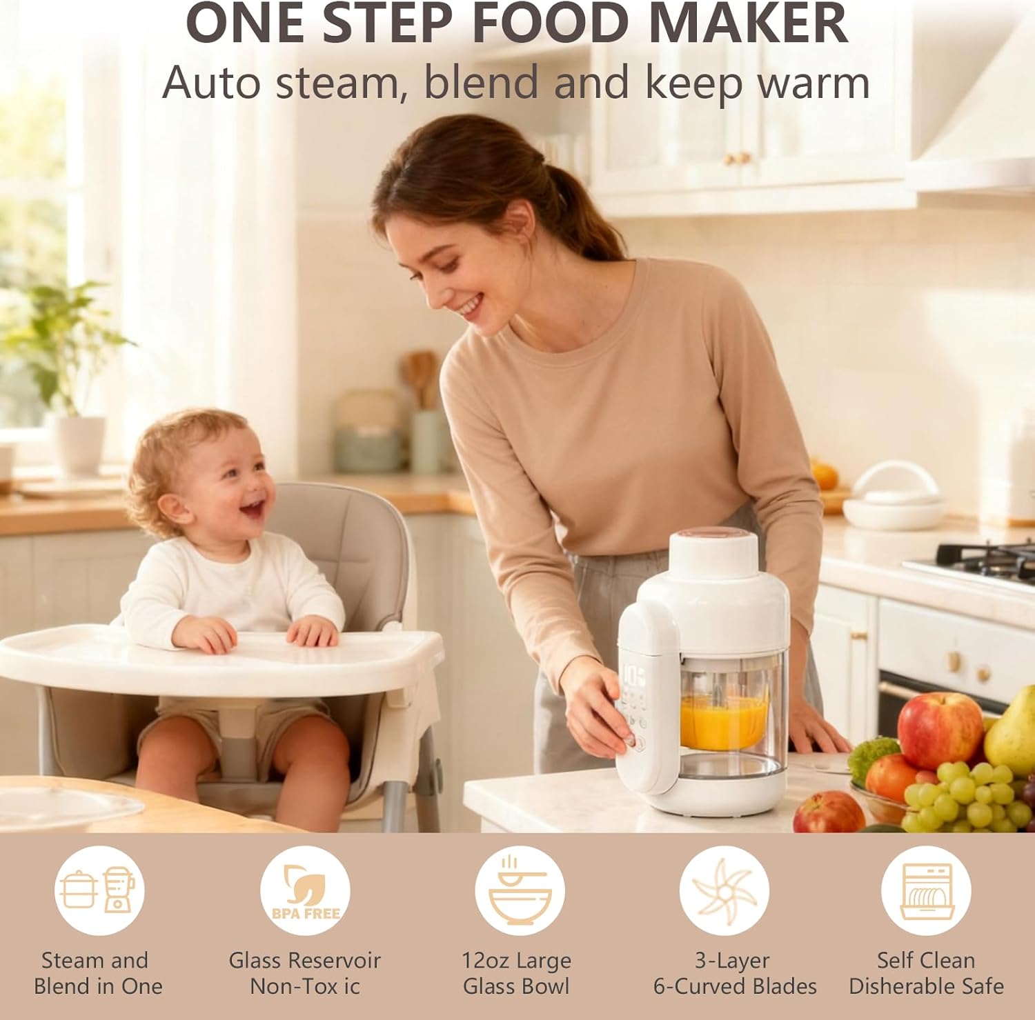 9-in-1 Baby Food Maker: Glass  - Baby Food Maker And Steamer avis et prix
