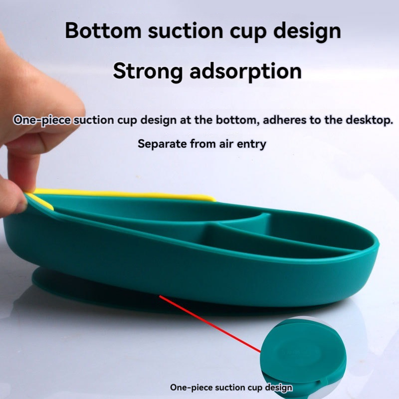 Cute Silicone Dinosaur Plate C - Baby Food Eating avis et prix
