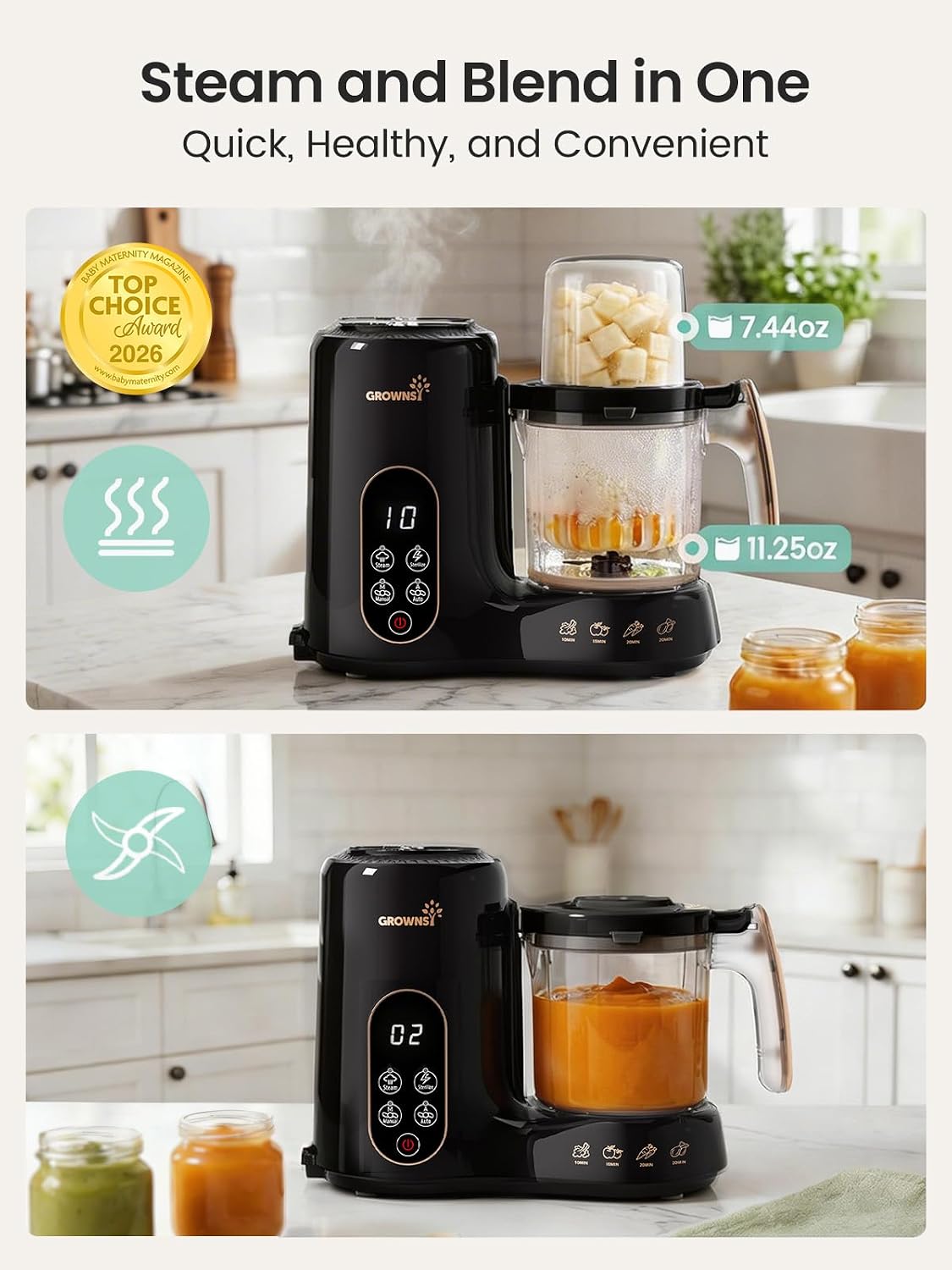 Baby Food Maker with Dual-Laye - Baby Food Maker And Steamer avis et prix