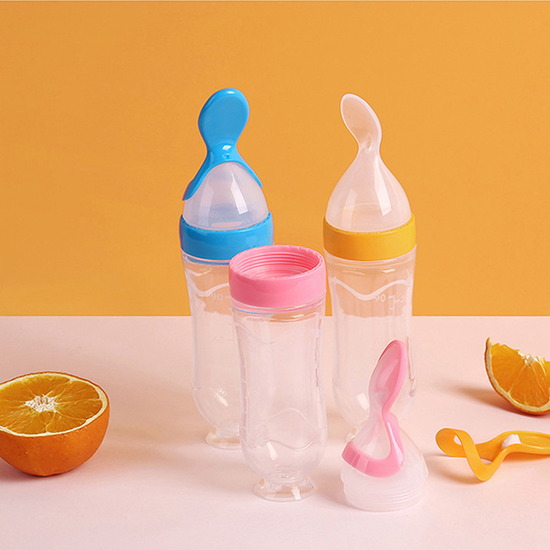 Squeezing Feeding Bottle Silic - Baby Food Zone avis et prix