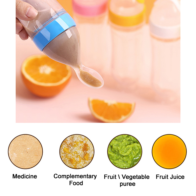 Squeezing Feeding Bottle Silic - Baby Food Zone avis et prix