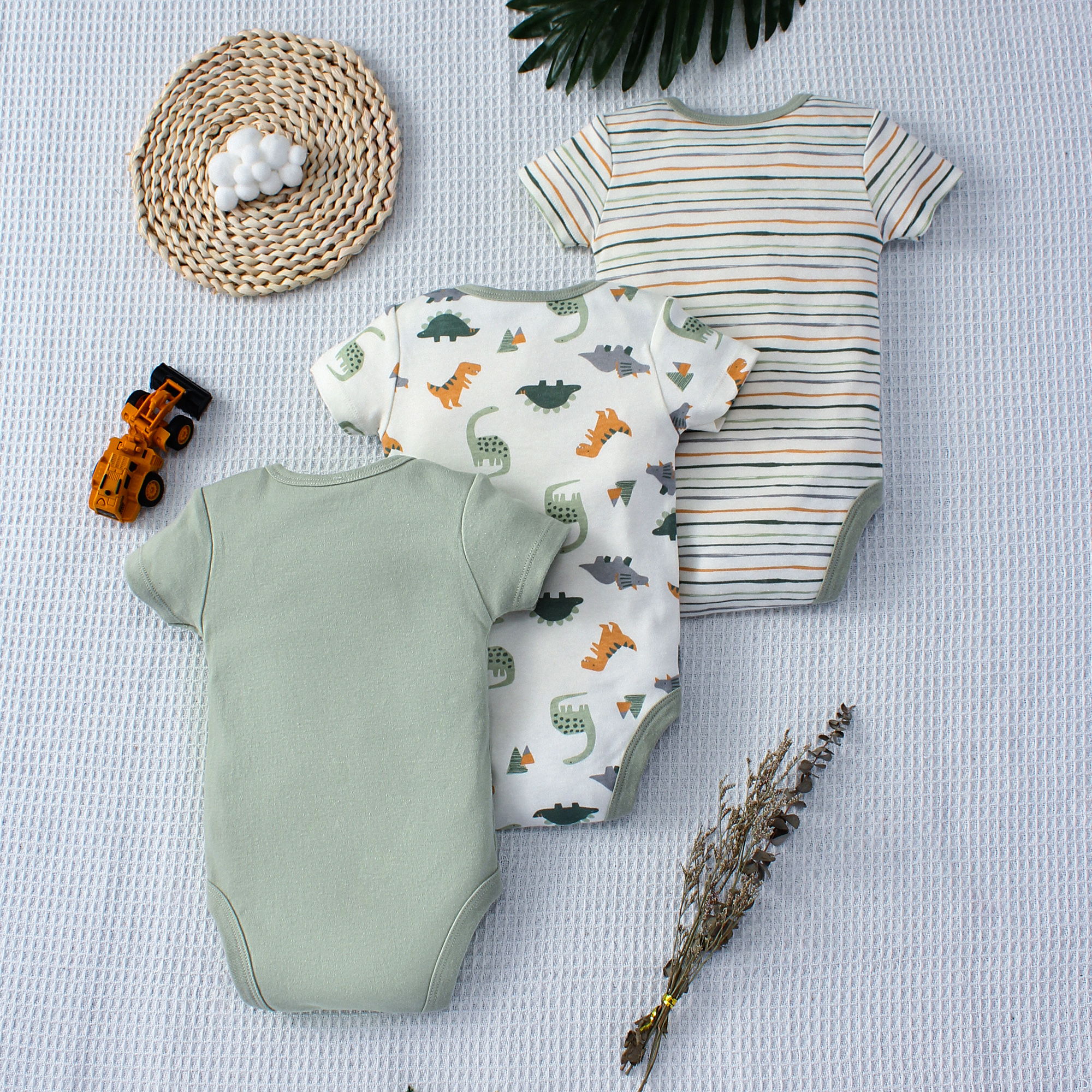 3PCS Summer Baby Bodysuit Thre - Baby Food For 6 Months avis et prix
