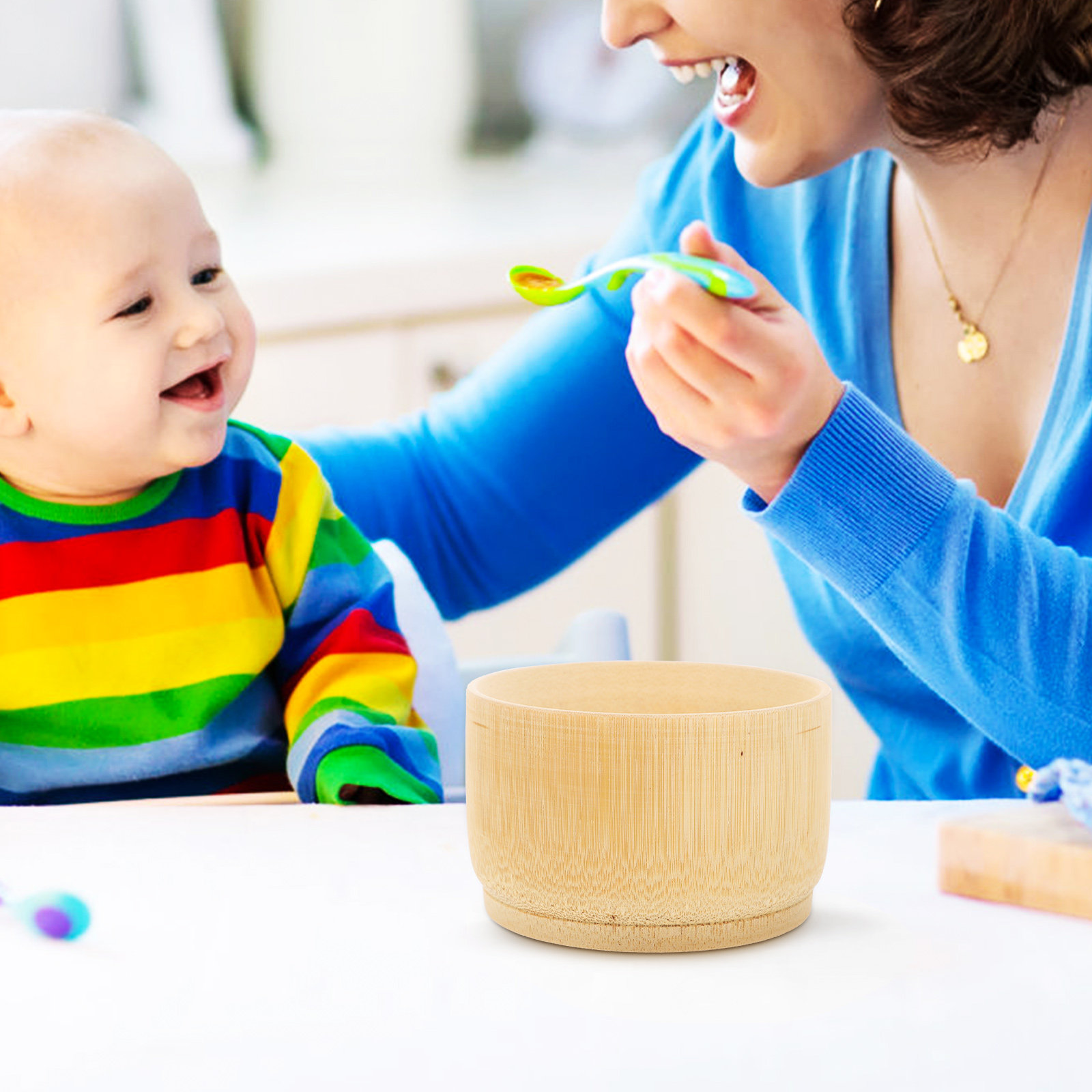 2Pcs Bamboo Food Bowl Sturdy W - Baby Food Eating avis et prix