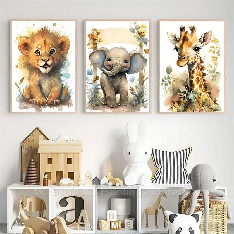 Watercolor Lion Giraffe Tiger  - Baby Food Oil avis et prix