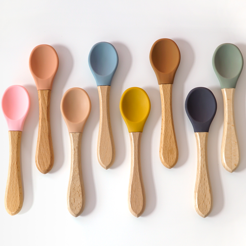 Feeding Wooden Handle Silicone - Baby Food Eating avis et prix