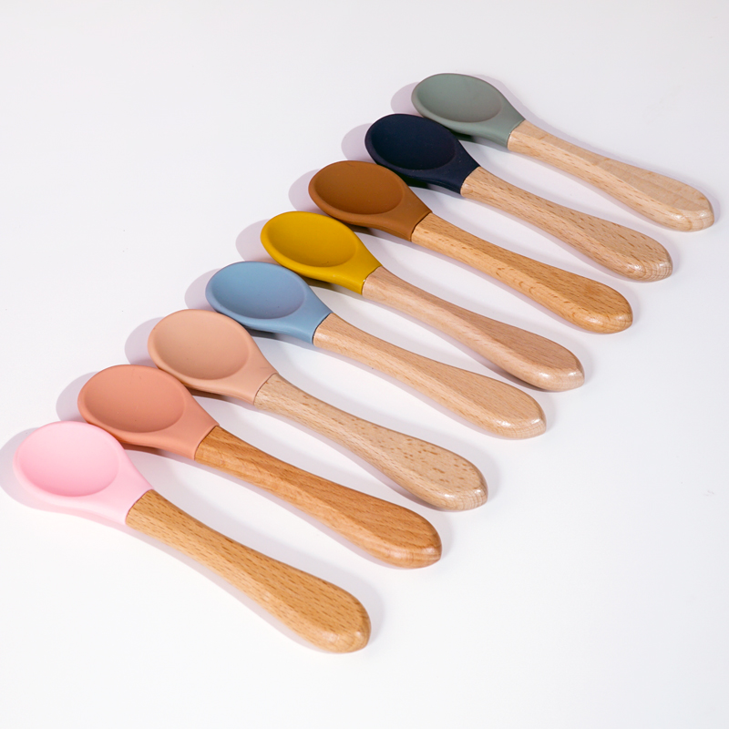 Feeding Wooden Handle Silicone - Baby Food Eating avis et prix