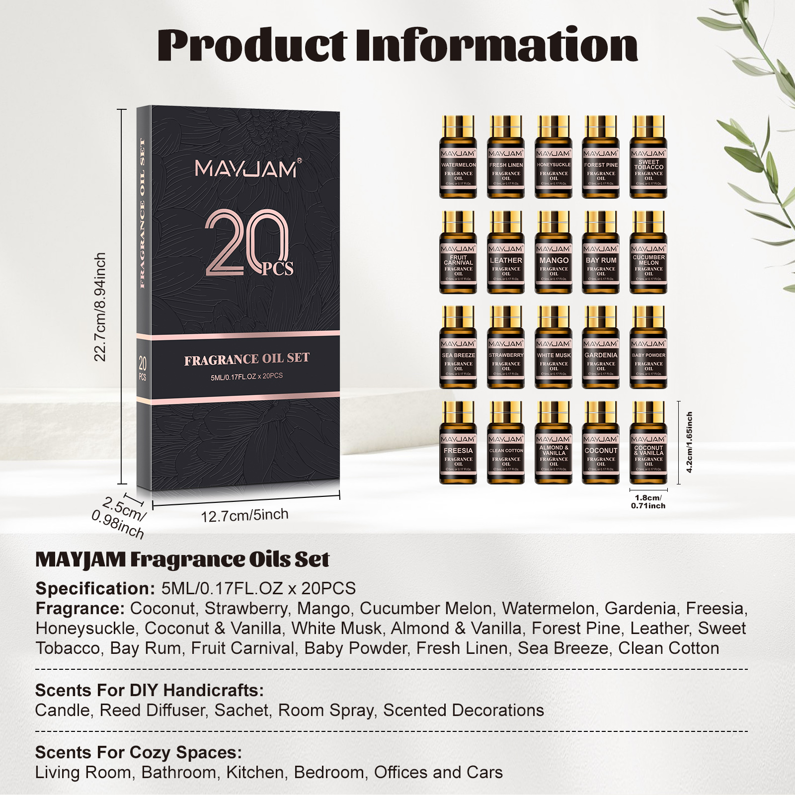 MAYJAM 20pcs Fragrance Oil Gif - Baby Food Oil avis et prix