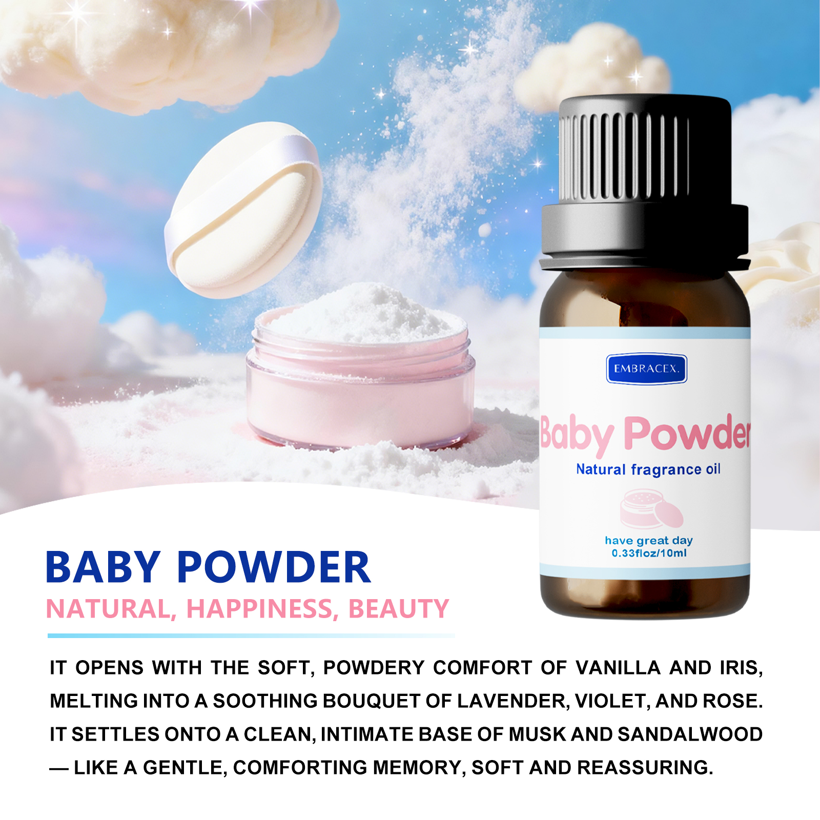 10ml Baby Powder Essential Oil - Baby Food Oil avis et prix