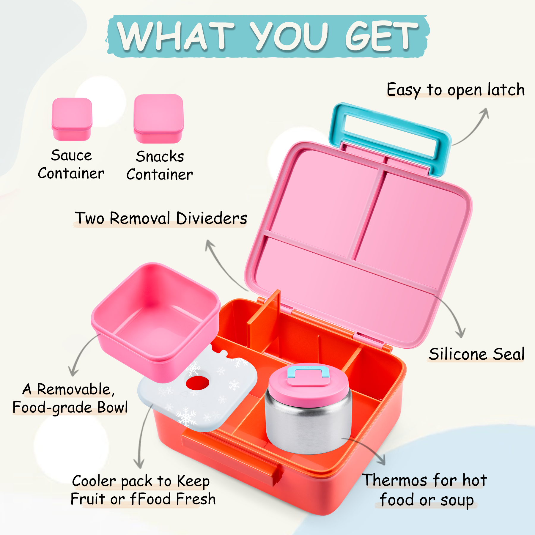 Bento Lunch Box for Kids with  - Baby Food Storage avis et prix