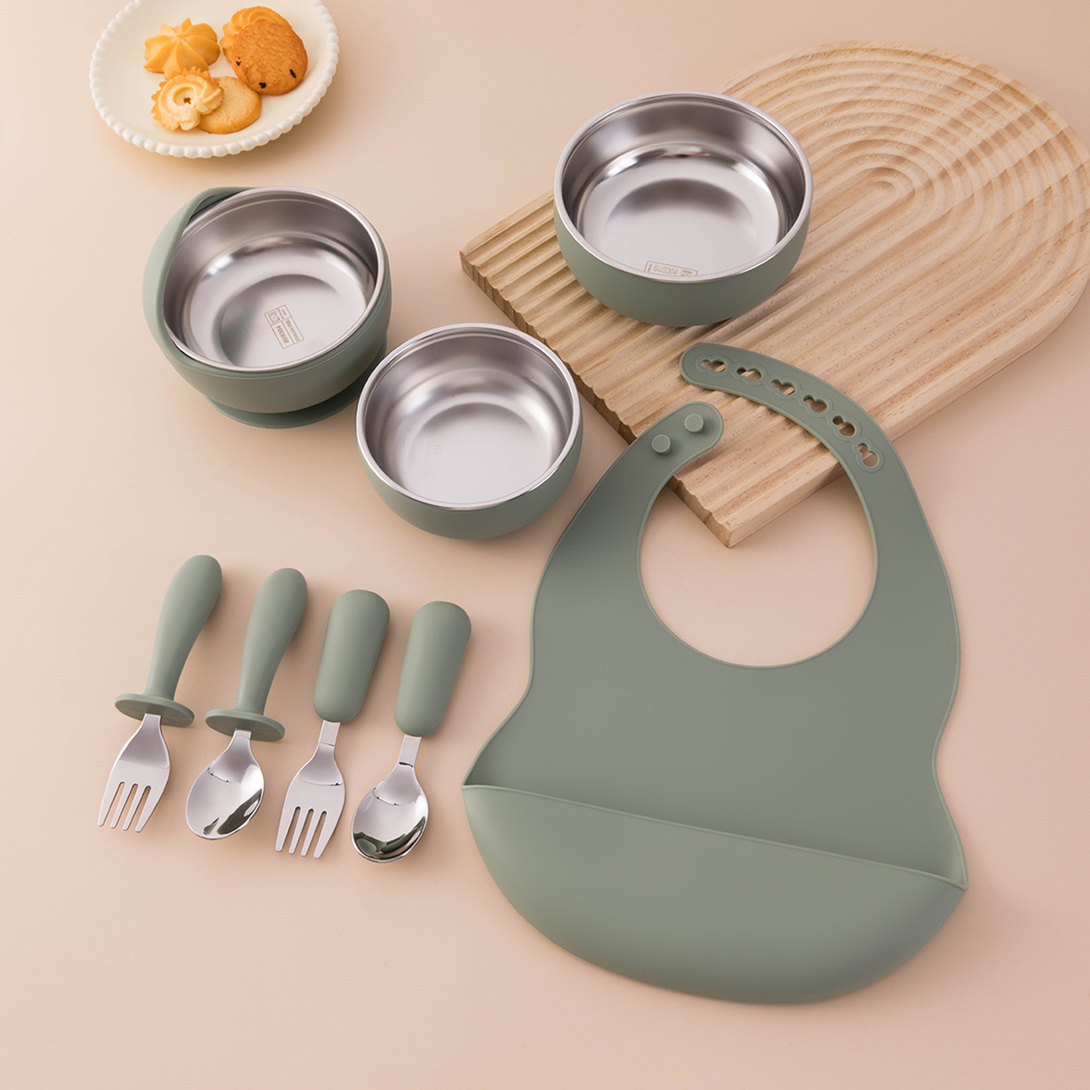 8PCS Baby Feeding Set Stainles - Baby Food Weaning avis et prix