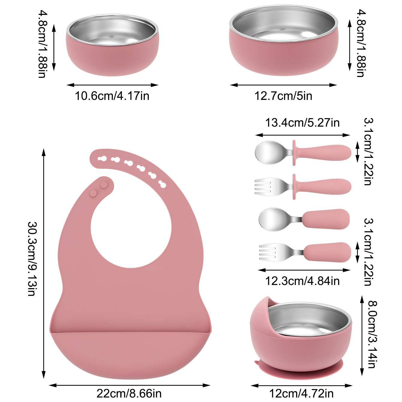 8PCS Baby Feeding Set Stainles - Baby Food Weaning avis et prix