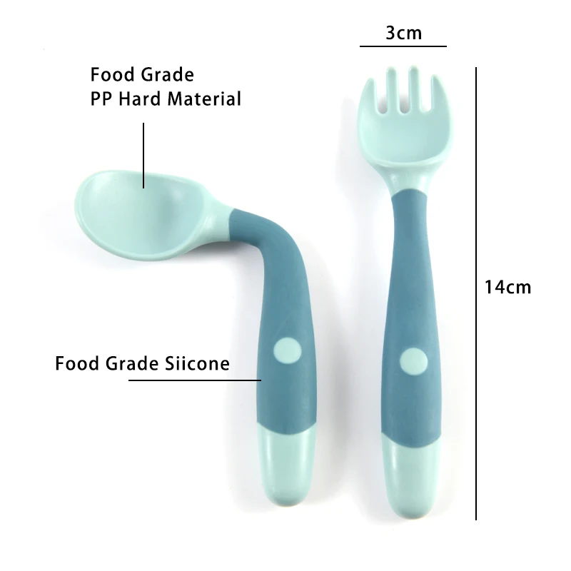 1 pair Silicone Spoon for Baby - Baby Food Eating avis et prix